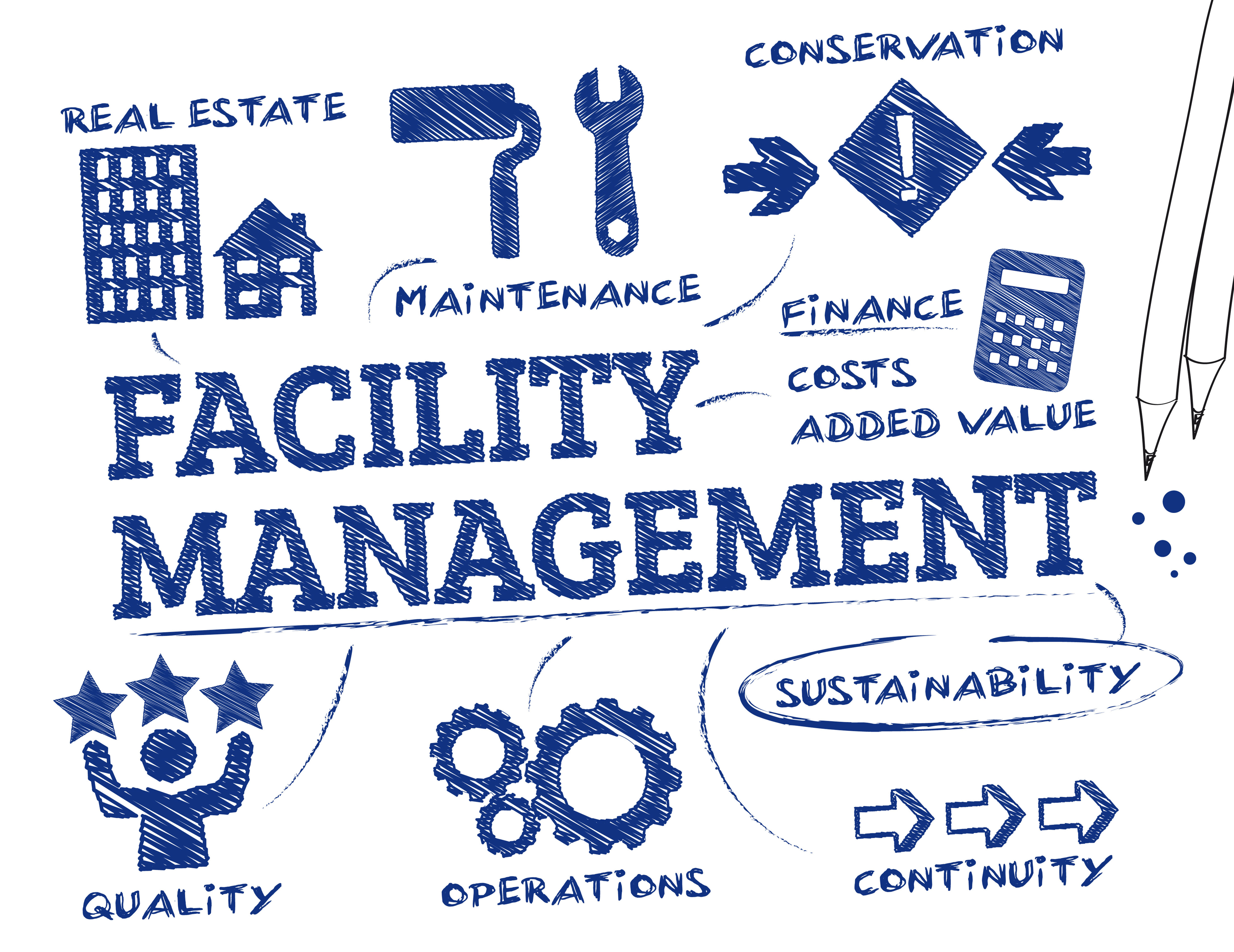 Facility Management Icons_Blue
